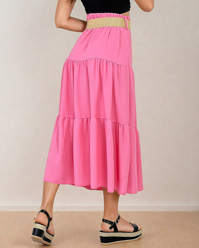 Royalfashion Sieviešu midi svārki ar jostu