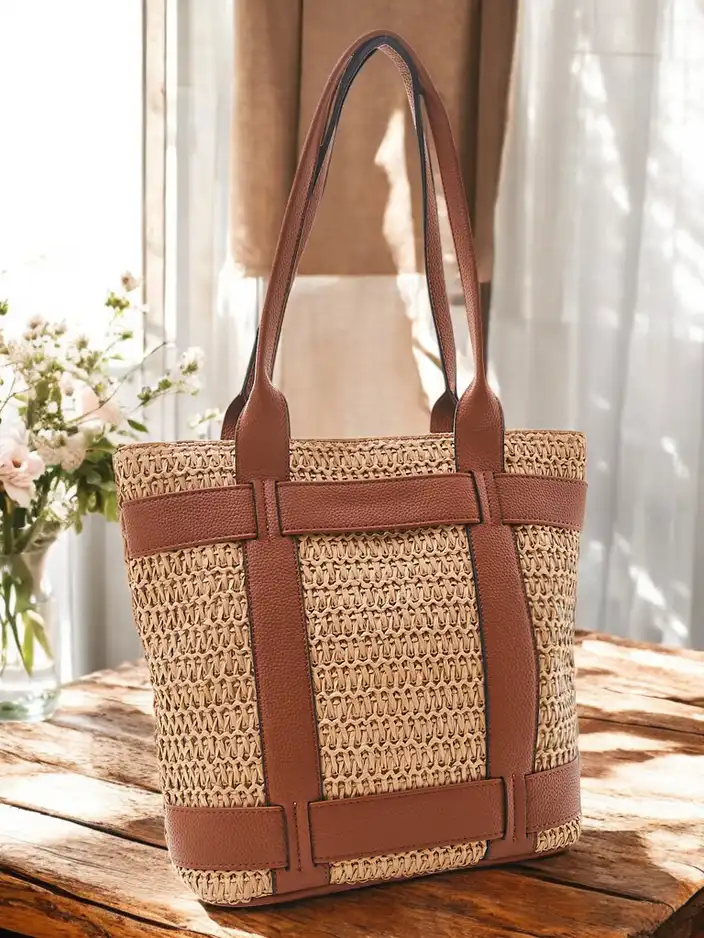 Royalfashion Large straw women's summer bag