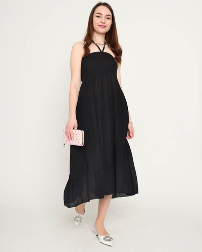 Melna midi kleita PLUS SIZE - Apģērbs