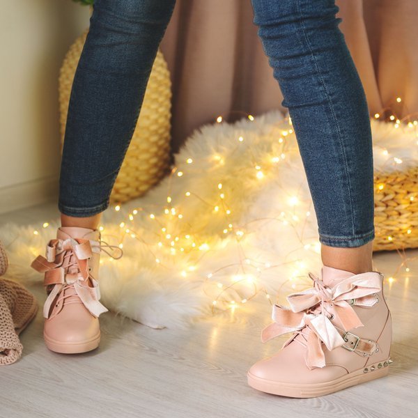 Pink Levi sneakers with studs - Footwear