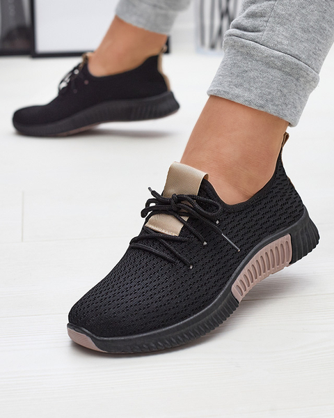 Черные женские спортивные туфли с коричневыми вставками Keteti - Обувь