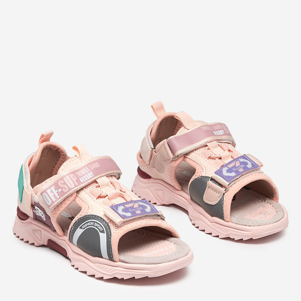 Wukapi rozā velcro bērnu sandales - Kurpes