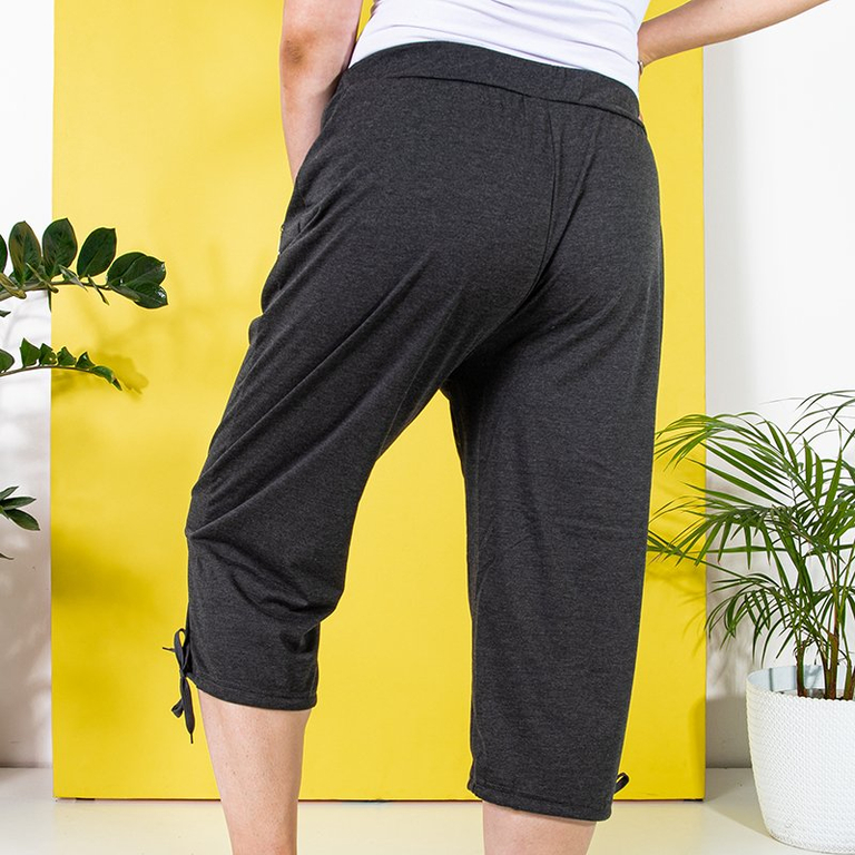 Темно-серые женские бриджи PLUS SIZE