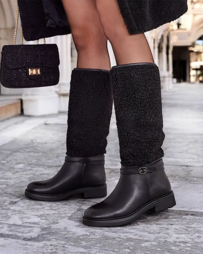 Royalfashion Women's slip-on boots Cozzue