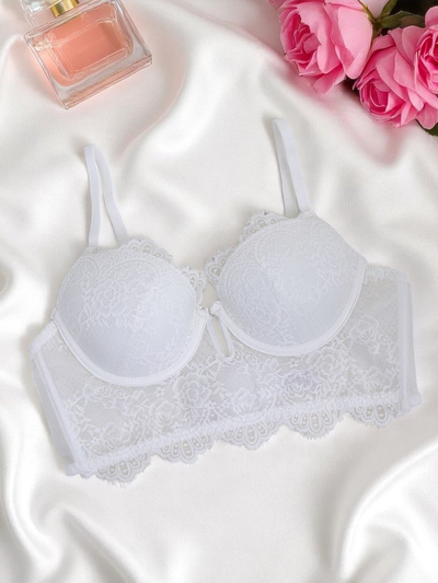 Royalfashion Sieviešu polsterēts mežģīņu korsetes krūšturis Grace Corset