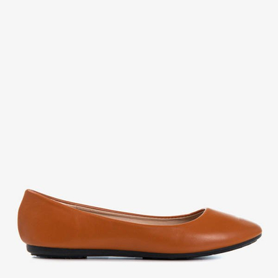 Brown eco-leather ballerina Falo - Footwear 1