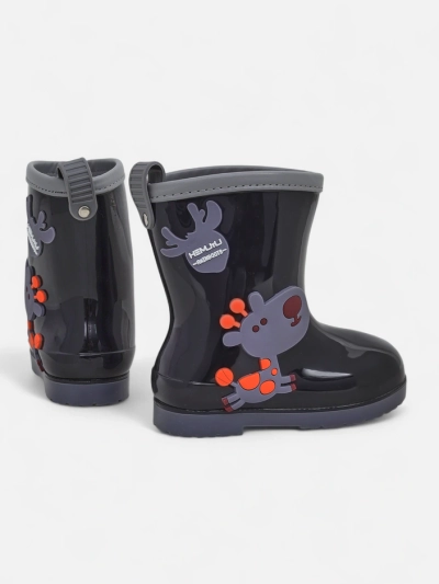Royalfashion Children's galoshes with Funny Time patches