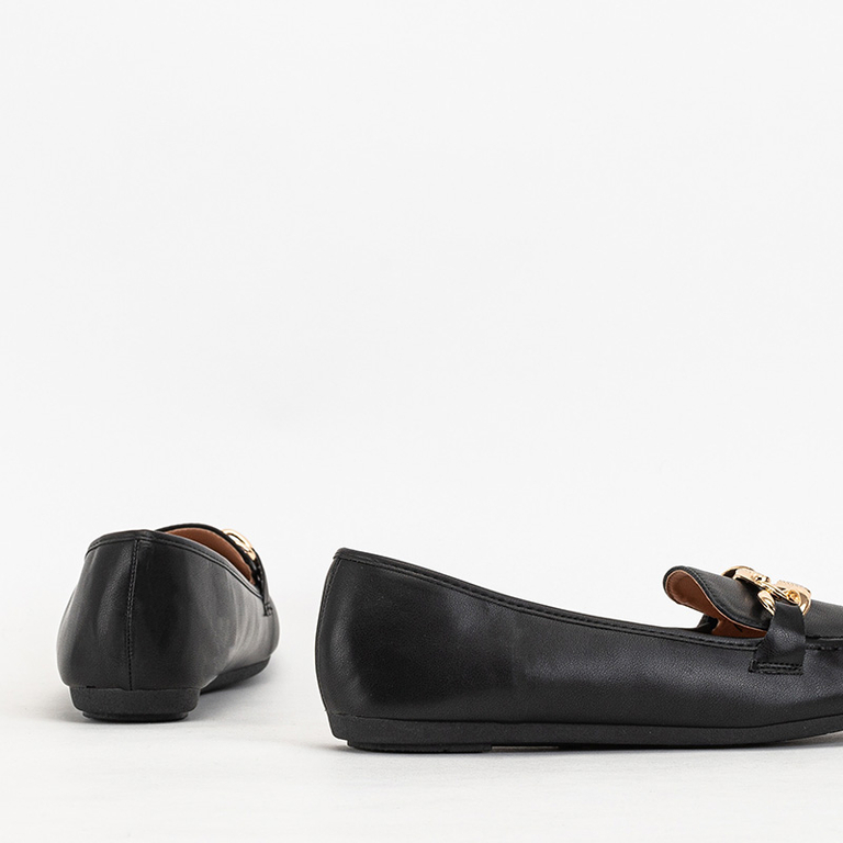 Melni sieviešu eko ādas kurpes Zolli- Shoes