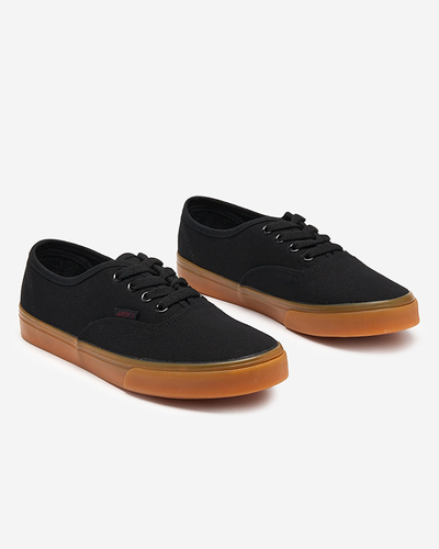 Women's black lace-up sneakers from Netera - Footwear