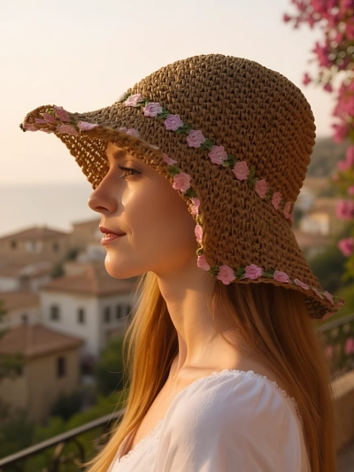 Royalfashion Women's straw hat Malvera