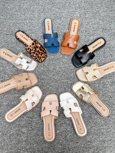 Royalfashion Women's flat-soled flip-flops Eval