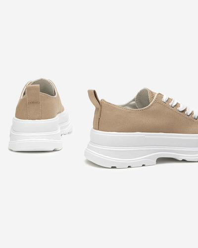 OUTLET Brown women's sports sneakers Cresoma - Footwear