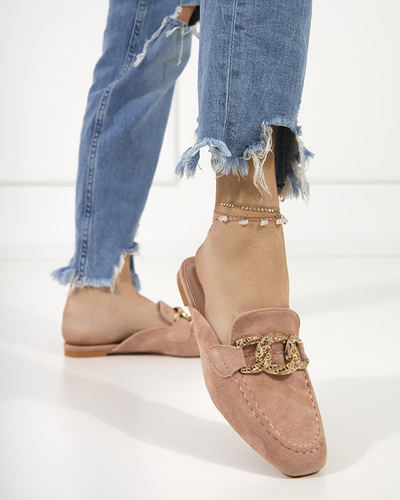 Slippers a'la moccasins in pink Gabbu- Footwear