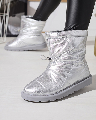 Silver women's insulated boots a'la snow boots Kaliolen - Footwear