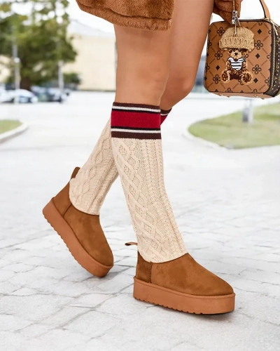 Royalfashion Women's snow boots with a sock-like shaft Kokumi