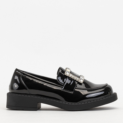 Black women's shoes with Larri crystals - Footwear