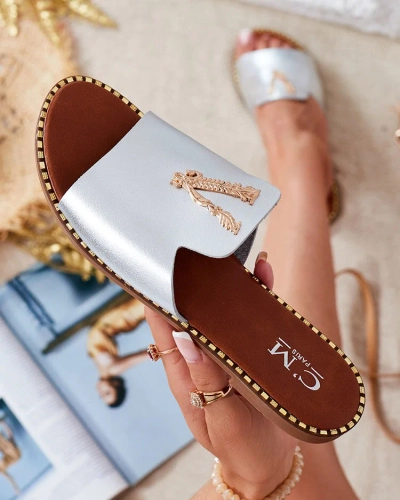 Royalfashion Women's eco leather flip-flops Cemenna