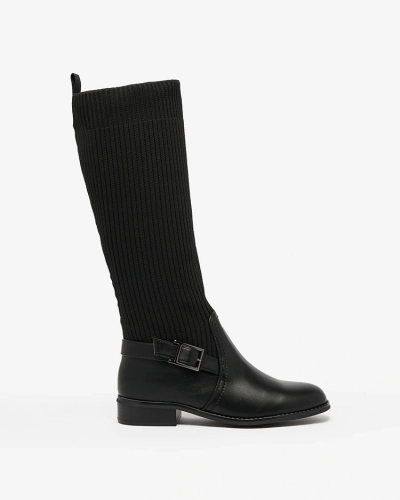 Royalfashion Black women's high boots Calicea