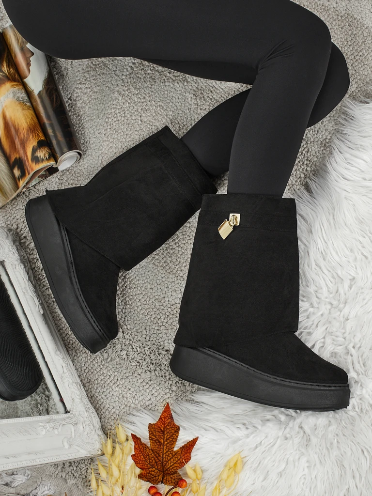 Īsi sieviešu a'la sniega zābaki ar pievienojamu virsmu Elizze