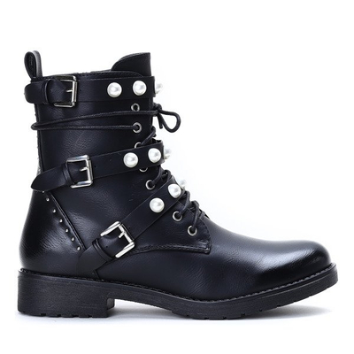 Black baggers with pearls This Is Queen- Footwear