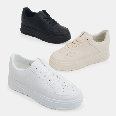 Beige women's platform sports shoes Silvina - Footwear