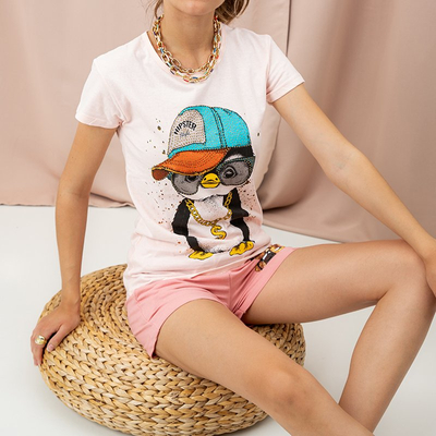 Pink Women's Print T-Shirt - Clothing