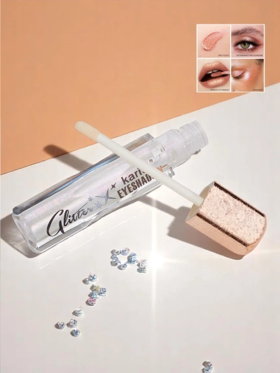 Spīdīga šķidra acu ēna krāsā Pearl