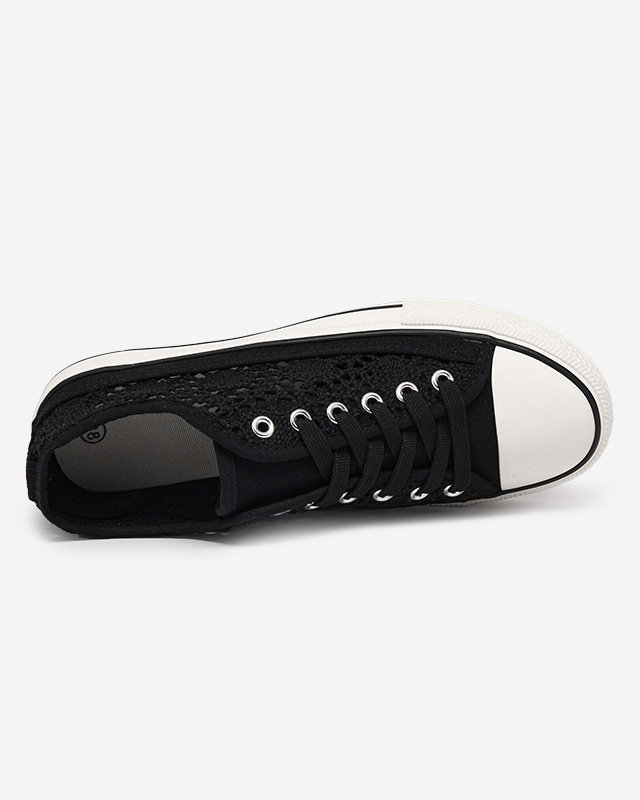 Black women's openwork Tareni sneakers - Footwear