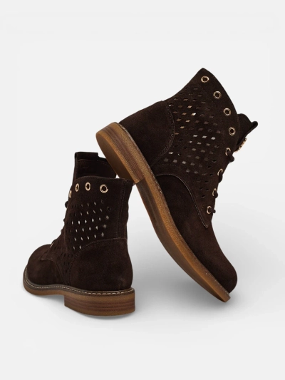 Women's Openwork Ankle Boots made of Natural Leather Aurelias