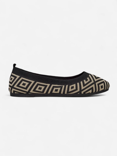 Royalfashion Fabric women’s ballet flats with a geometric print Metric