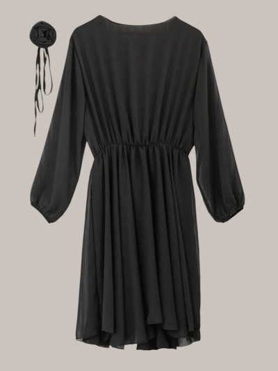 Royalfashion Klasiskais ceļgalu garums sieviešu kleita