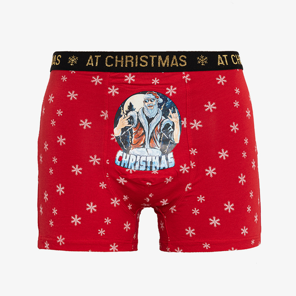 Red men's Christmas boxer shorts - Underwear