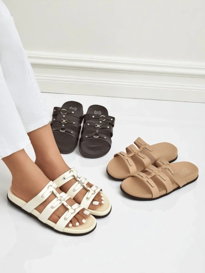 Royalfashion Women's Roman Style Flip-Flops Roma