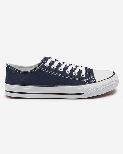 Navy blue women's classic lace-up sneakers Ogisa - Footwear