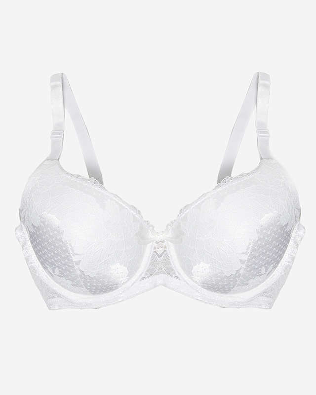White bra with decorative lace - Underwear