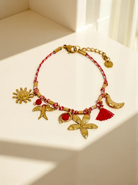 Aurelia Fiorenza Botanical Medallion Bracelet