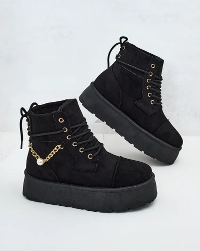 Royalfashion Women's lace-up Woruces boots