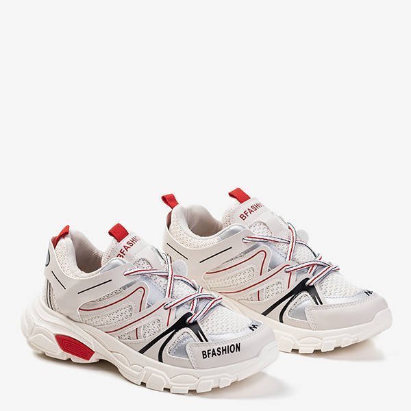 OUTLET Beige women's sports shoes Risika - Footwear