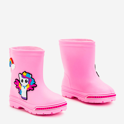 Girls' pink rain boots Uncon - Footwear