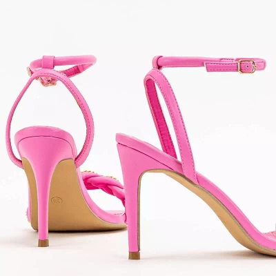 OUTLET Fuchsia women's sandals on a pin Tenedi - Footwear