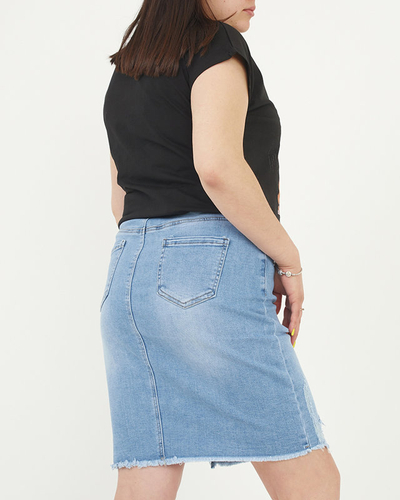 Melns sieviešu t-krekls ar PLUS SIZE apdruku - Apģērbs