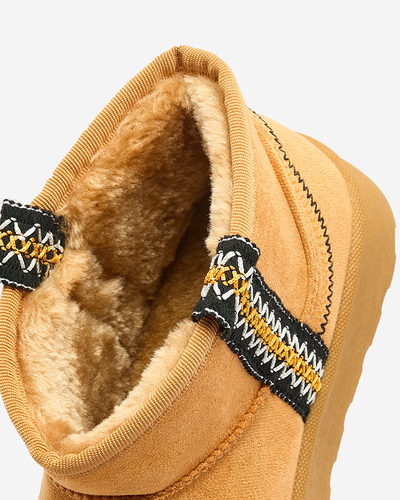 Royalfashion Women's short boots a'la snow boots with ornament Erititta