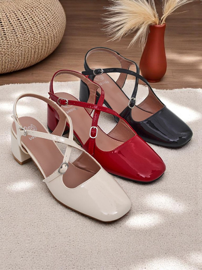 Royalfashion Sieviešu kurpītes ar zemu papēdi un dekoratīvām siksniņām Lollita