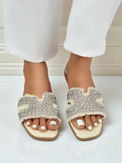 Royalfashion sieviešu sandales ar rhinestone CrystalEase