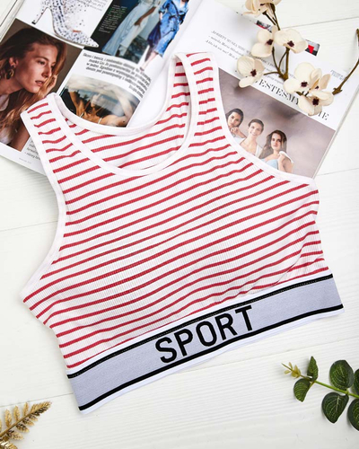 Royalfashion Sieviešu svītrainais sporta krūšturis