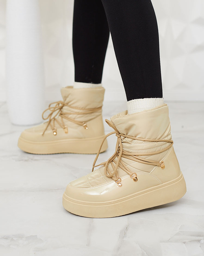 Royalfashion Sieviešu sniega zābaki gaiši brūnā krāsā Dabenda