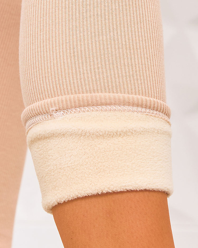 Royalfashion Sieviešu rievotas siltinātas legingi