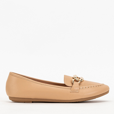 Light brown women's eco leather loafers Zolli- Footwear