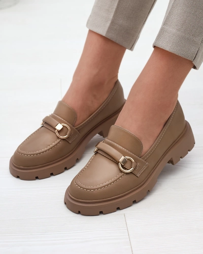 Royalfashion Women's moccasins in light brown Desise