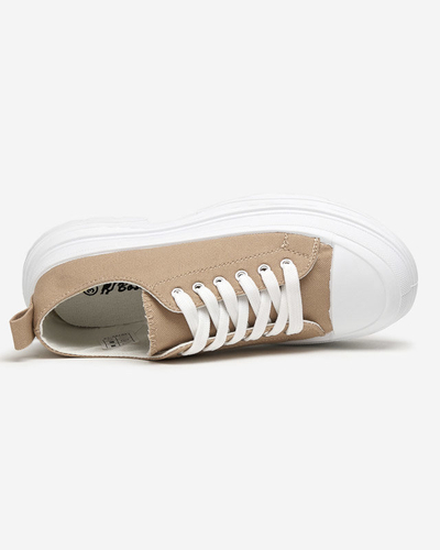 OUTLET Brown women's sports sneakers Cresoma - Footwear